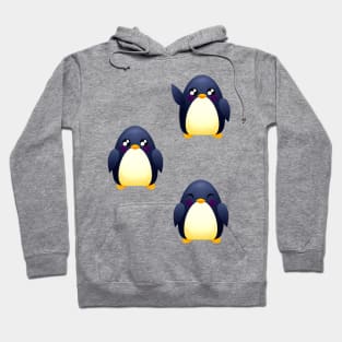 Cute Little Cartoon Penguins - Smile and Wave Hoodie